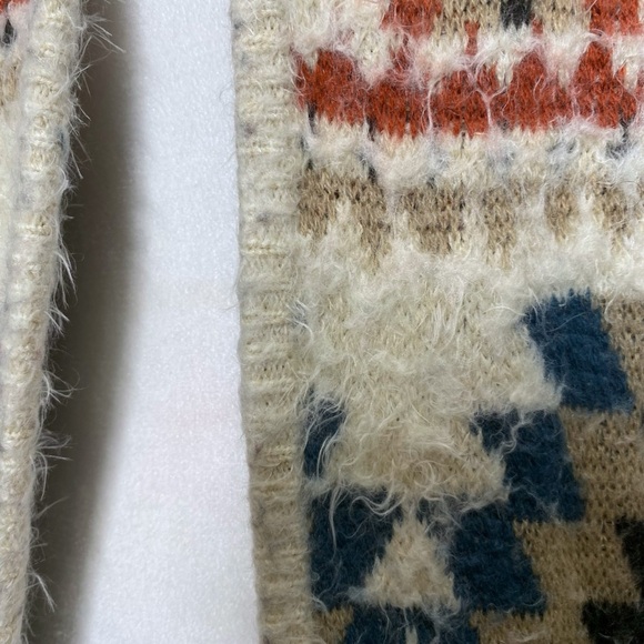 Shyanne Fuzzy Eyelash Boho Southwest Western Cowgirl Cardigan Sweater Duster XS - Picture 9 of 13